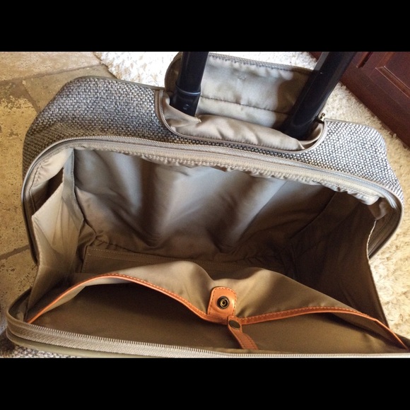 Vintage Hartmann Mobile Office tweed/leather Wheeled Carry On Bag - Picture 10 of 12